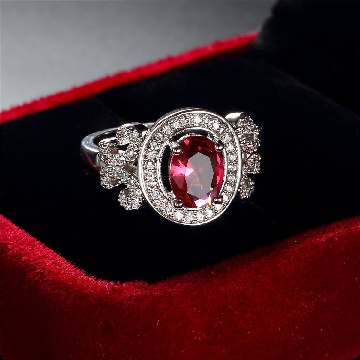 Rose Crystal & Cubic Zirconia Hola Butterfly Ring