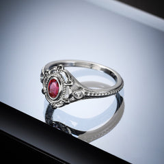 Rose Crystal & Cubic Zirconia Oval Ring