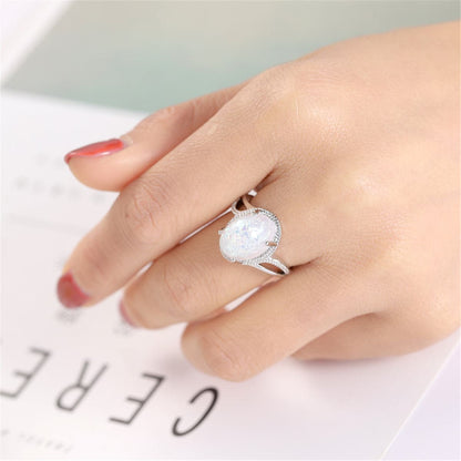 Resin and Silver-Plated Statement Ring, silver statement rings for women, elegant gift for her, lifestyle look