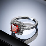 Red Princess Crystal & Cubic Zirconia Band Ring
