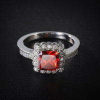 Red Princess Crystal & Cubic Zirconia Band Ring