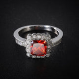 Red Princess Crystal & Cubic Zirconia Band Ring