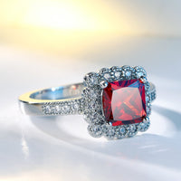 Red Princess Crystal & Cubic Zirconia Band Ring