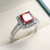 Red Princess Crystal & Cubic Zirconia Band Ring