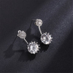 cubic zirconia & Crystal End Drop Earrings - streetregion