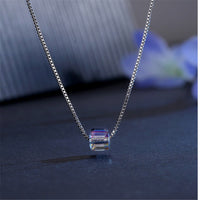 Crystal & Fine Silver-Plated Pendant Necklace - streetregion