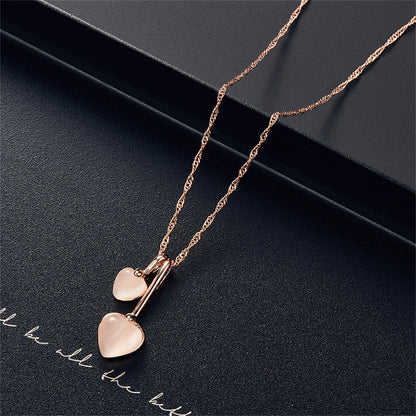 Cats Eye and Cubic Zirconia Drop Earrings and Pendant Necklace, drop earrings for women, everyday style, detail close-up