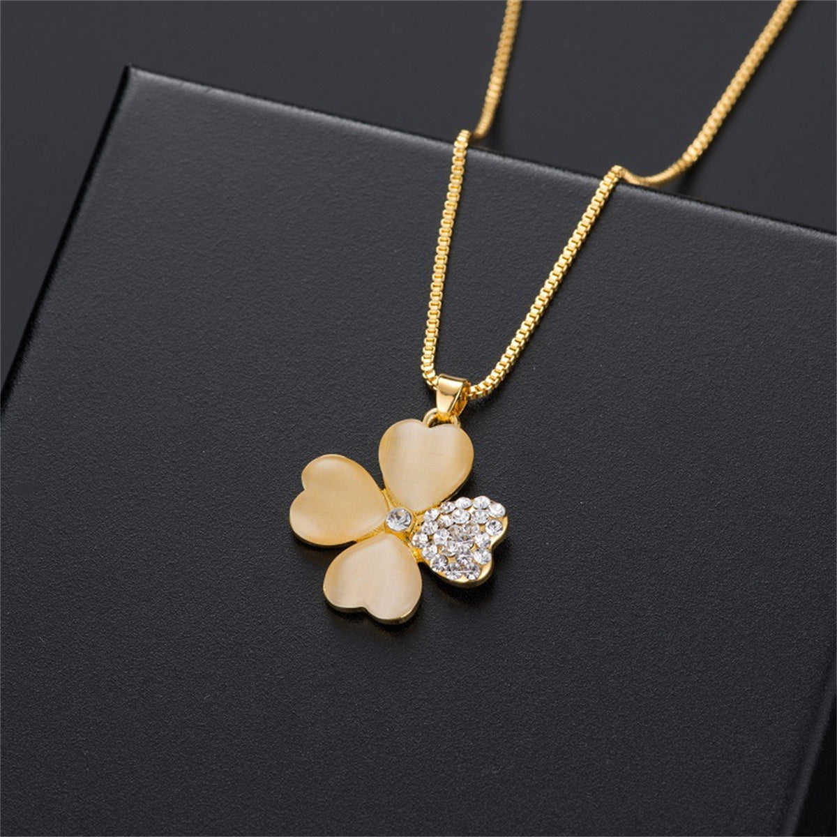 Yellow Rose Quartz and Cubic Zirconia Stud Earrings and Pendant Necklace, stud earrings for women, lifestyle look