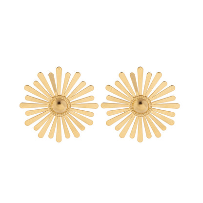 18K Gold-Plated Floral Stud Earrings