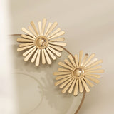18k Gold-Plated Floral Stud Earrings