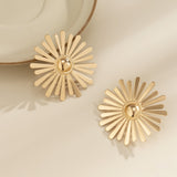 18k Gold-Plated Floral Stud Earrings