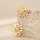 18k Gold-Plated Floral Stud Earrings