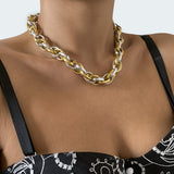 Two-Tone Twisted Chain Necklace
