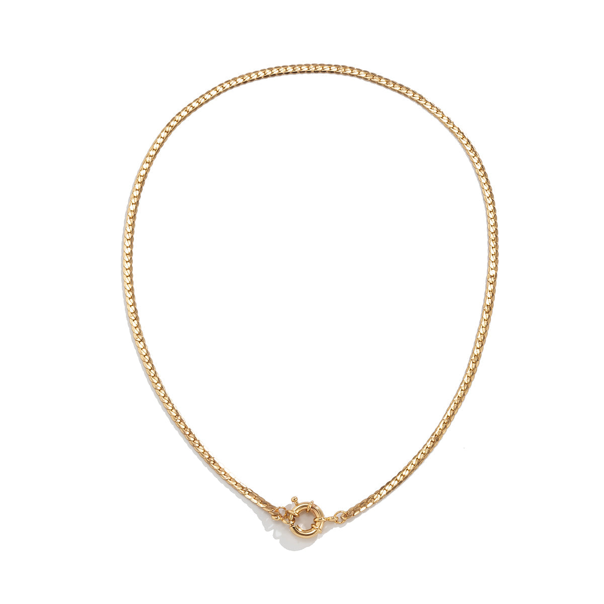 18K Gold-Plated Snake Chain Necklace