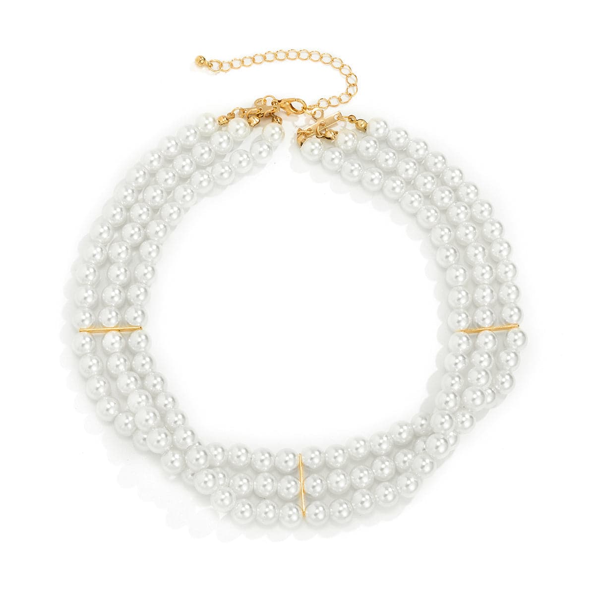 Pearl & 18K Gold-Plated Layered Choker Necklace