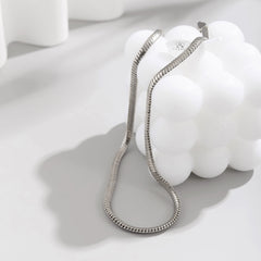 Silver-Plated Snake Chain Necklace