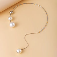 Pearl & Silver-Plated Drop Choker