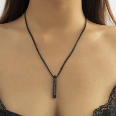 Black 'Nothing Is Impossible' Pendant Necklace
