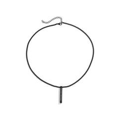 Black 'Nothing Is Impossible' Pendant Necklace