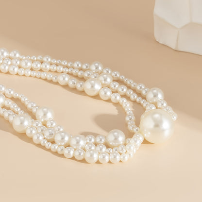 Pearl Scarf Necklace, pendant necklace for women, elegant gift for her, lifestyle look