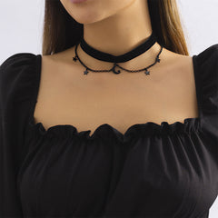 Black-Plated Celestial Choker Necklace