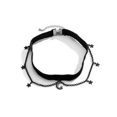 Black-Plated Celestial Choker Necklace