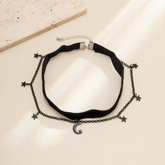Black-Plated Celestial Choker Necklace