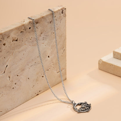 Silver-Plated Mushroom Cluster Pendant Necklace, silver pendant necklace for women, everyday style, lifestyle look