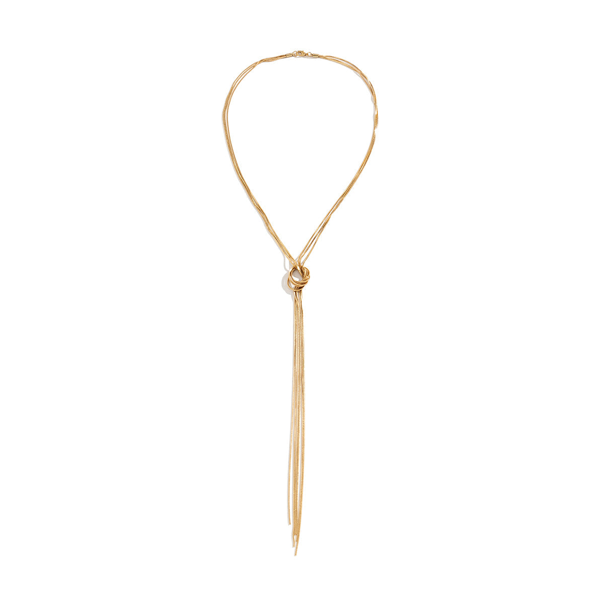 18K Gold-Plated Lariat Necklace