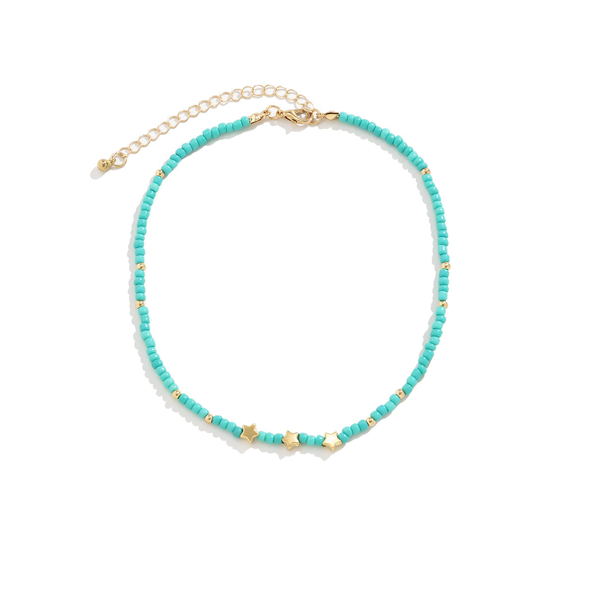 Green Howlite & 18K Gold-Plated Star Beaded Choker Necklace