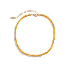 Orange Howlite & 18K Gold-Plated Star Beaded Choker Necklace