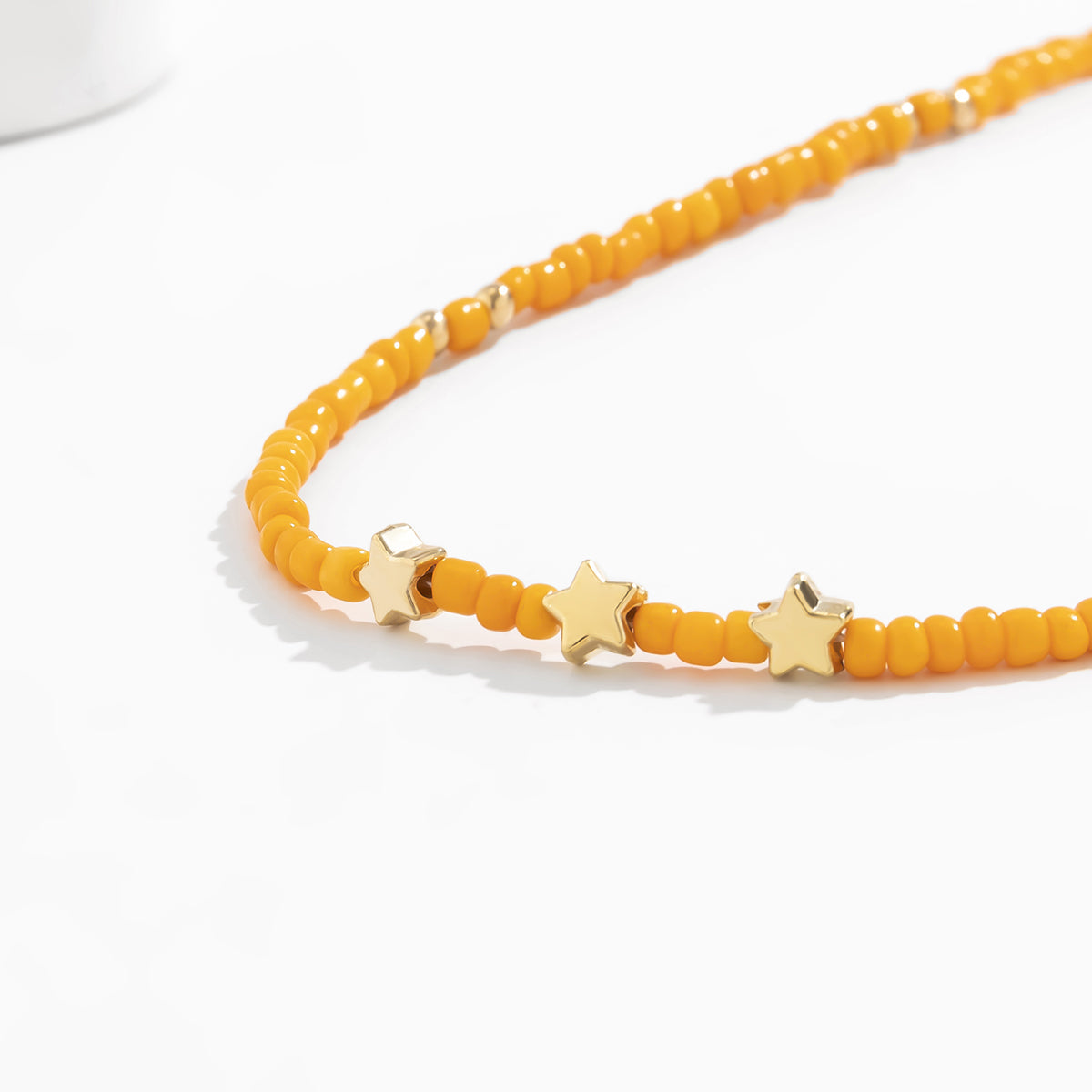Orange Howlite & 18K Gold-Plated Star Beaded Choker Necklace