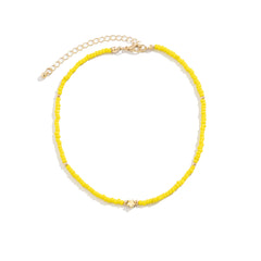 Yellow Howlite & 18K Gold-Plated Star Beaded Choker Necklace
