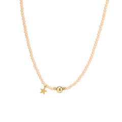 Incarnadine Acrylic & 18K Gold-Plated Star Beaded Pendant Necklace