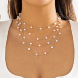 Pearl & 18k Gold-Plated Layered Statement Necklace