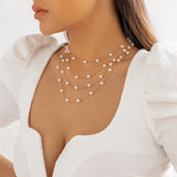 Pearl & 18k Gold-Plated Layered Statement Necklace