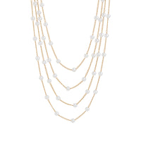 Pearl & 18k Gold-Plated Layered Statement Necklace