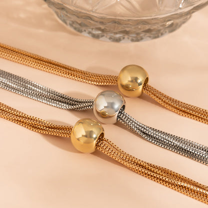 Two-Tone Ball Layered Collar Necklace, pendant necklace for women, everyday style, lifestyle look