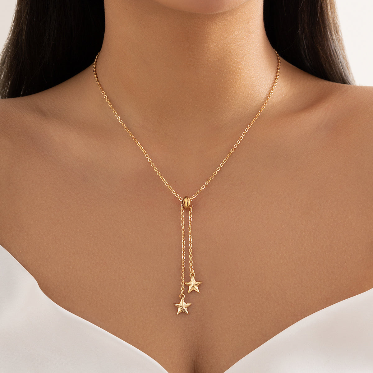 18K Gold-Plated Star Tassel Necklace