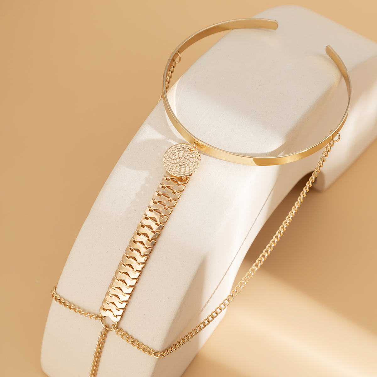 18K Gold-Plated Chain Arm Cuff