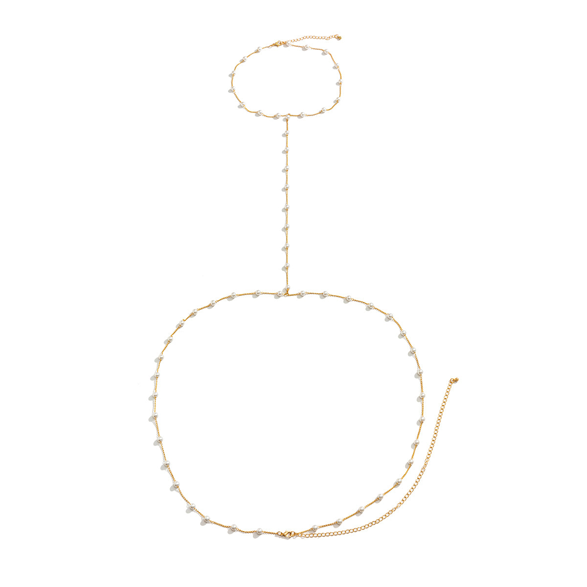 Pearl and 18K Gold-Plated Neck-To-Waist Chain, everyday style, styled look
