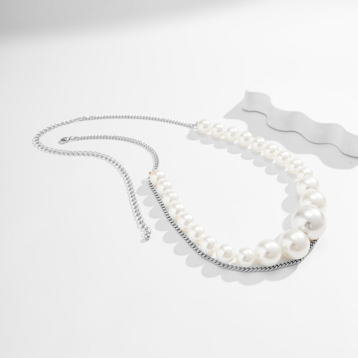 Pearl & Silver-Plated Layered Waist Chain