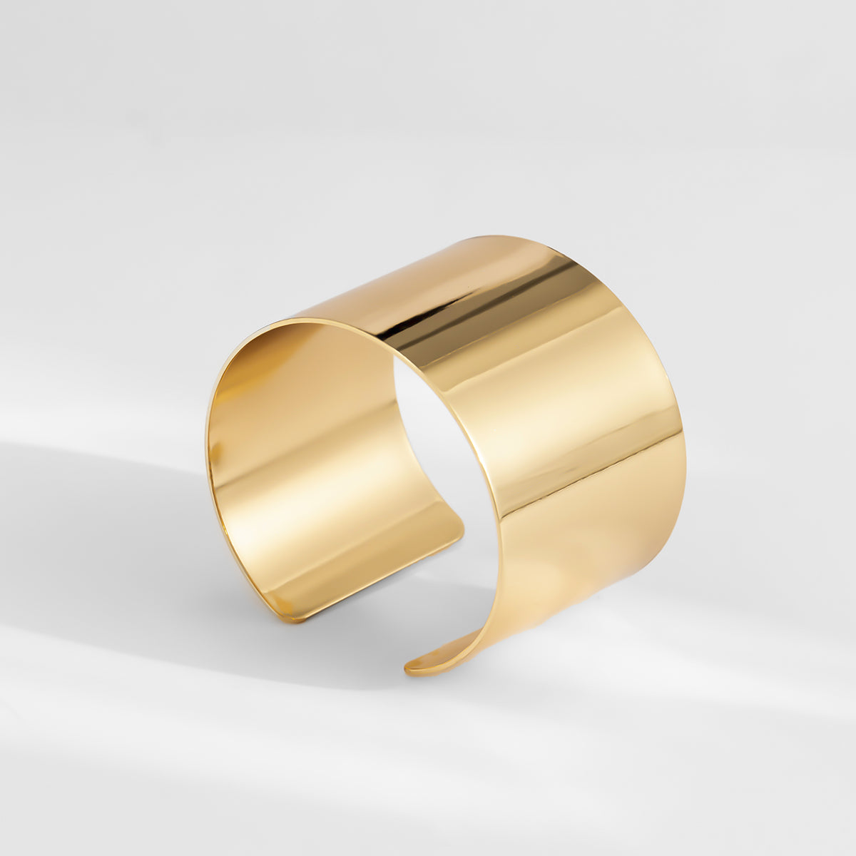 18K Gold-Plated Wide Wrap Cuff, gold bracelet for women, dainty minimalist design, lifestyle look