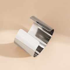 Silver-Plated Wide Wrap Cuff