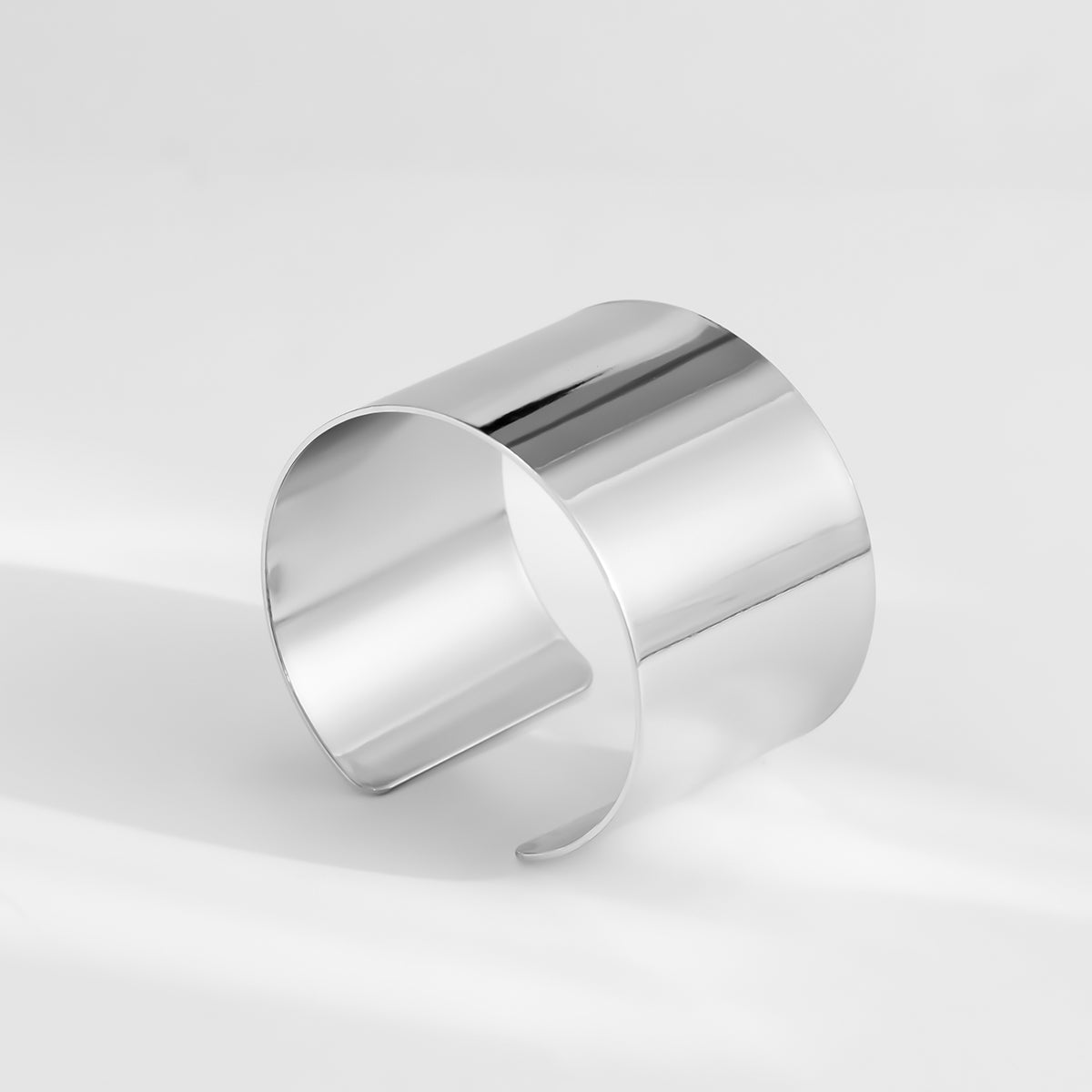 Silver-Plated Wide Wrap Cuff, silver bracelet for women, dainty minimalist design, lifestyle look