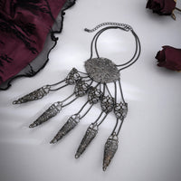 Black Filigree Full Hand Wrist-to-Ring Bracelet