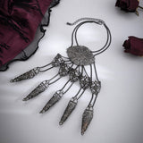 Black Filigree Full Hand Wrist-to-Ring Bracelet