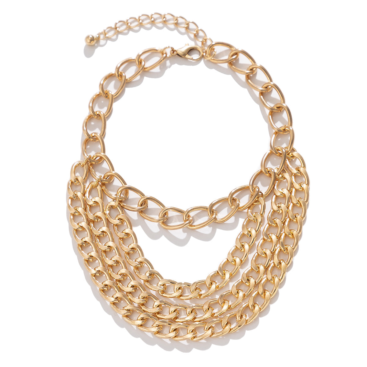 18K Gold-Plated Curb Chain Layered Anklet