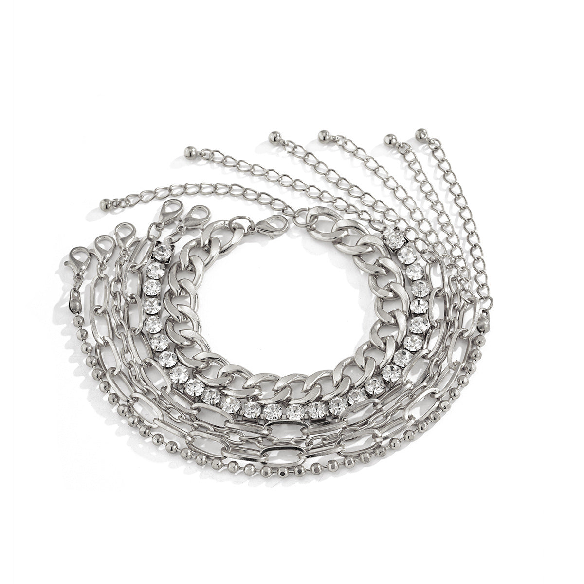 Cubic Zirconia and Silver-Plated Tennis Bracelet Set, jewelry gift sets for women, dainty minimalist design, lifestyle look