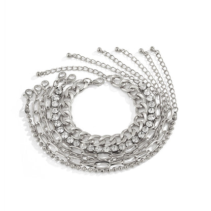 Cubic Zirconia and Silver-Plated Tennis Bracelet Set, jewelry gift sets for women, dainty minimalist design, lifestyle look